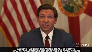 Governor DeSantis issues update on COVID Vaccines