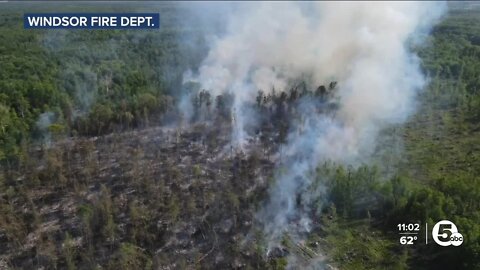 Windsor Twp. fire, Ohio EPA issue open burning warning after massive wildfire