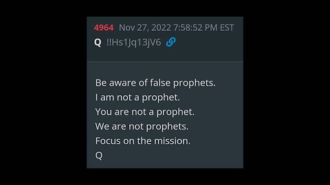Beware of False Prophets...