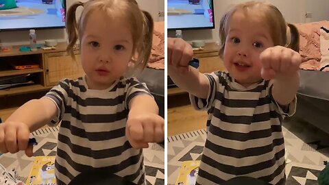 Cute 2-year-old Masters The 'Which Hand Trick' With Hilarious Results