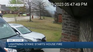 Lightning Strike Starts House Fire