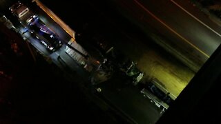Drone footage of Lyle Tunnel semi crash