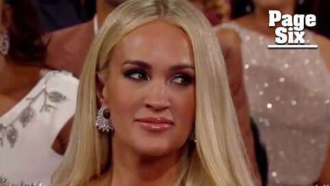 Carrie Underwood side-eyes Luke Bryan over Aaron Rodgers joke at CMA Awards 2021