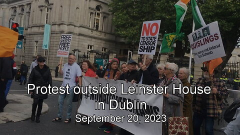 Protest outside Leinster House in Dublin - September 20, 2023