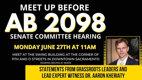Meet Up Before AB 2098 Hearing