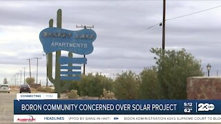 Boron community concerned over solar project