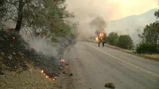Crews continue to battle the Stagecoach Fire