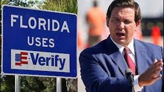 Gov DeSantis Puts Illegal Aliens on Notice by Hanging Signs on All Florida Highways!