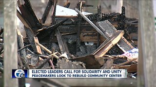 Peacemakers get support from local leaders to rebuild community center after fire