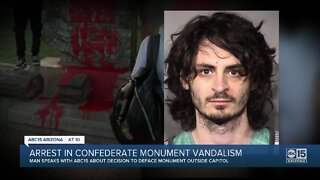Valley man arrested for defacing Confederate monument with red paint