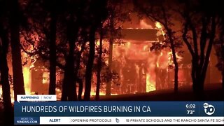 Wildfires rage throughout California
