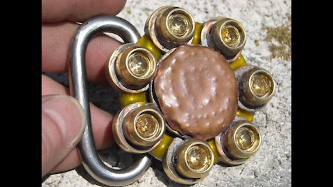 Steampunk Sunflower Belt buckle huge 7mm Citrine Gemstones! RT ARTISAN WORKS