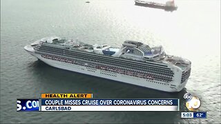 Couple misses cruise over coronavirus concerns