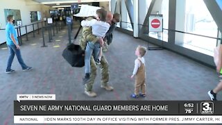 Nebraska Army National Guard members return home after months abroad