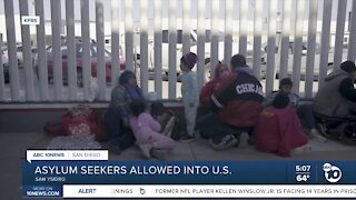 Asylum seekers allowed into U.S. at San Ysidro