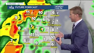 Chances for storms increase during Monday afternoon, evening
