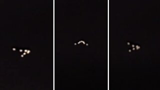 UFO light orbs in formation caught over Texas