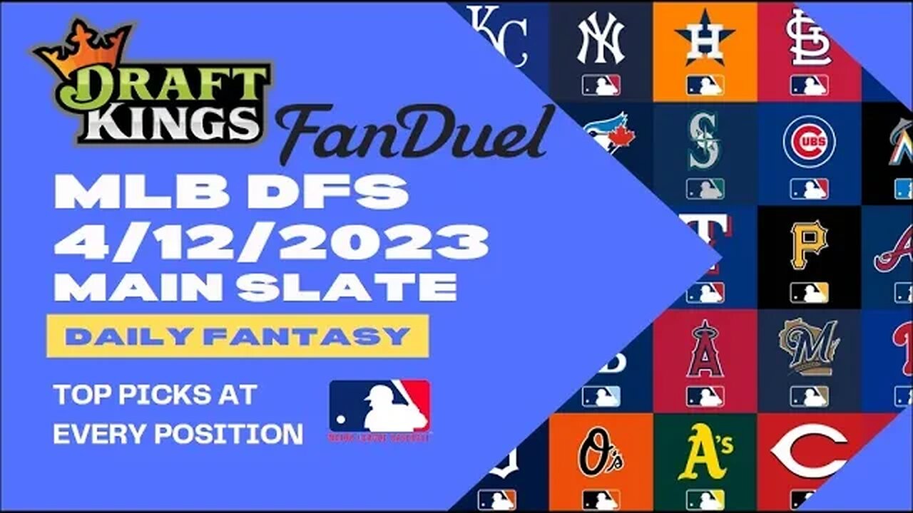 Dreams Top Picks MLB DFS Today Main Slate 4/12/23 Daily Fantasy