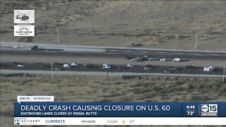 Deadly crash blocks portion of US-60 near Apache Junction