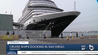 Cruise ships docking in San Diego