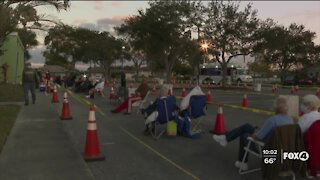 People camp overnight in Lee County for COVID-19 vaccine