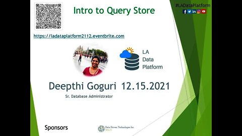 December 2021 - Intro to Query Store by Deepthi Goguri (@dbanuggets)