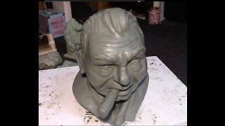 Sculpting an Edward G. Robinson Caricature Bust