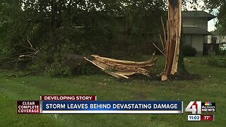 Cleanup begins after strong overnight storms in Liberty, Missouri