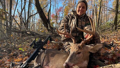 My Wife's First Deer with a Bow! | Ohio Buck Down!
