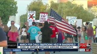 Child trafficking march takes place in downtown Bakersfield
