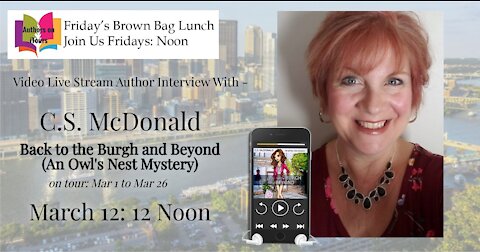 AUTHORS ON ITOURS FRIDAY BROWN BAG LUNCH with Cozy Mystery author C.S. McDonald