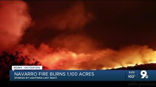 Navarro Fire grows to 1,100 acres near Sierrita Mountains