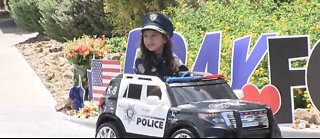 Local 7-year-old girl also gives thanks to LVMPD officers