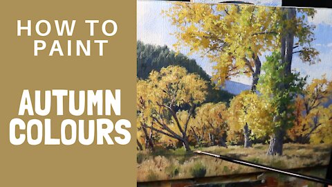 How to Paint AUTUMN COLOURS - Tips For Painting Trees and Leaves