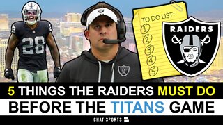 Raiders NEED to hold a private team meeting before the Titans game