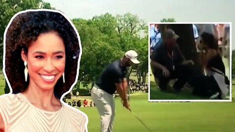 ESPN's Sage Steele Gets Hit In Face With Golf Ball At PGA Championship, Disgusting "Fans" Celebrate
