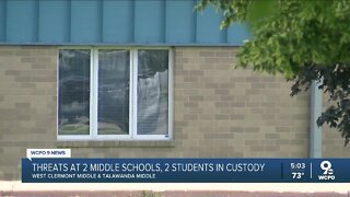 Threats made at 2 local middle schools, 2 students in custody