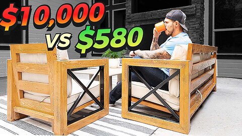 I Built a $10,000 Outdoor Sofa Set For $580!