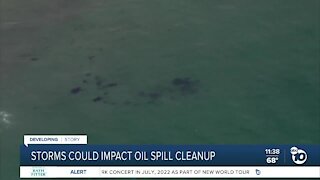 Upcoming San Diego weather may impact oil spill cleanup
