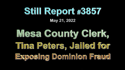 Mesa County Clerk, Tina Peters, Jailed for Exposing Dominion Fraud, 3857