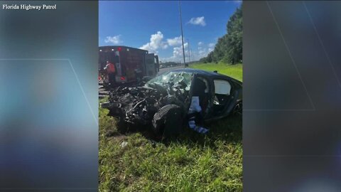Driver rear-ends FDOT Road Rager truck stopped to pick up debris on I-75: FHP