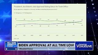 President Biden's approval ratings hit an all-time low.