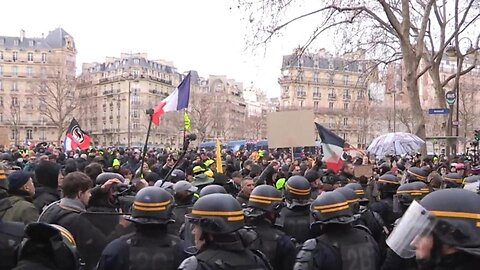 Paris / France - Mass rally against pension reforms - 21.01.2023