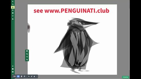 Penguinati Drawing by Tim Ozman #drawing