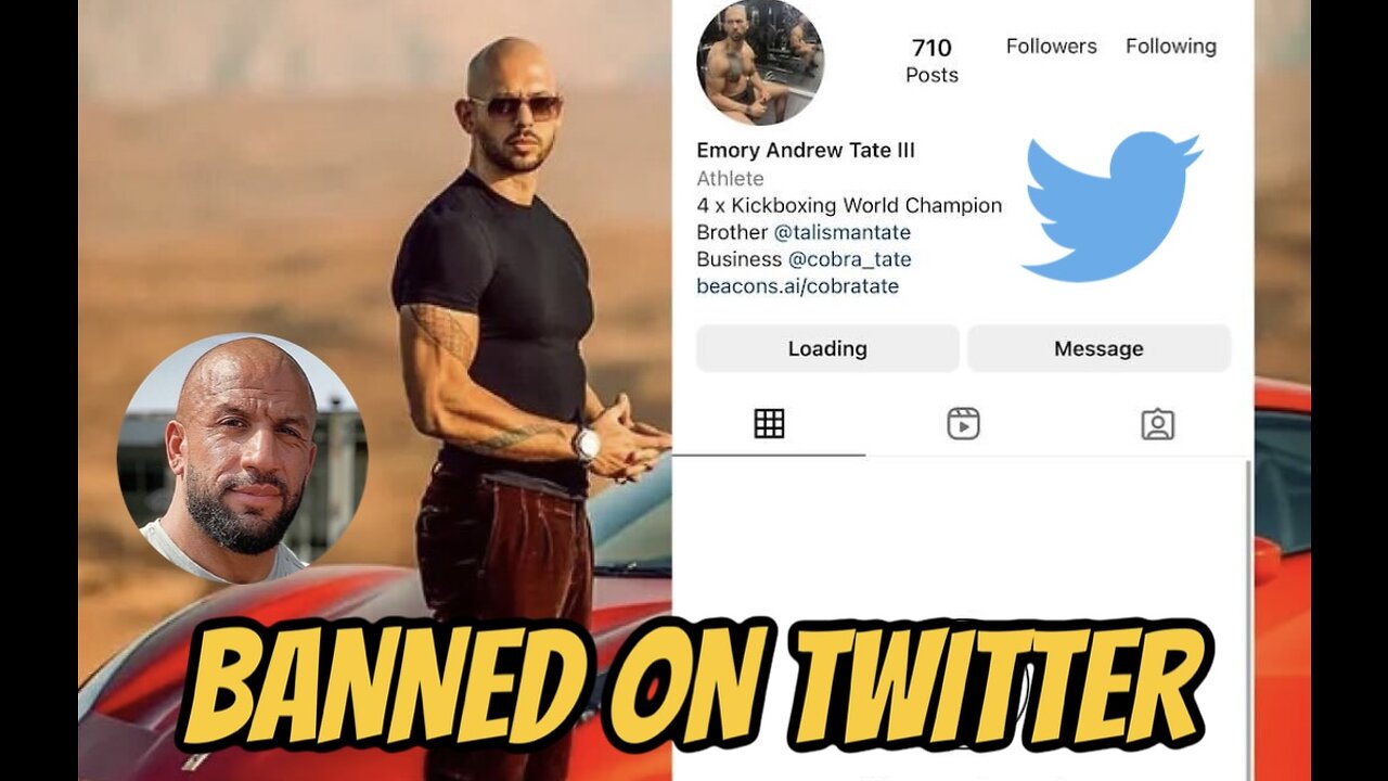 ANDREW TATE'S BEST FRIEND REVEALS TATE IS BANNED ON TWITTER