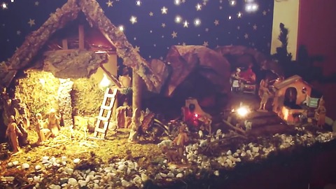 Italian style nativity scene - Merry Christmas