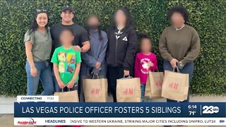 Las Vegas Police Officer fosters five siblings