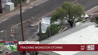Tracking storm damage in the East Valley Thursday evening