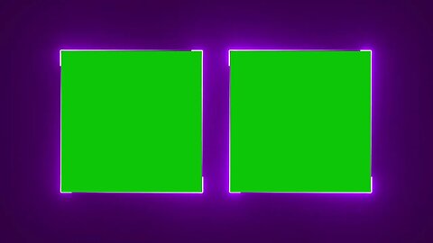 Yellow Neon Double Border Green Screen Overlay Motion Graphics 4K 30fps  Copyright Free