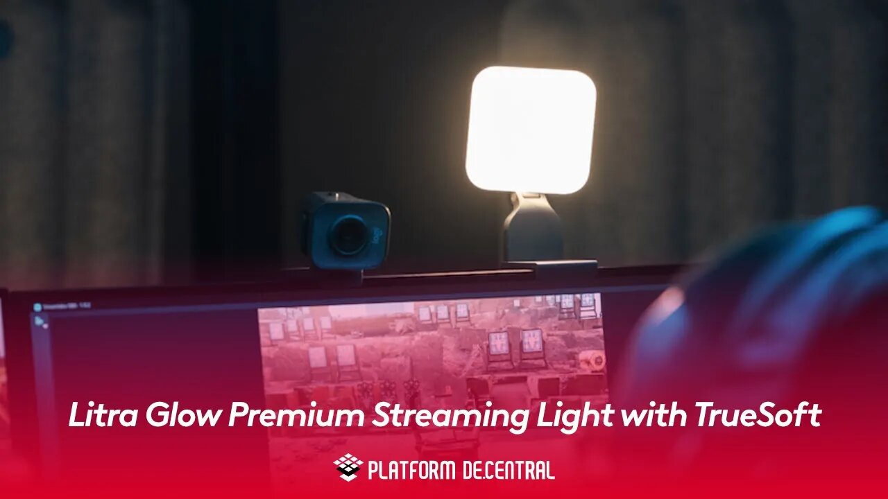 Logitech Litra Glow, Premium Streaming Light with TrueSoft